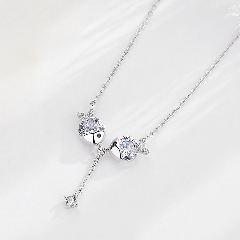 Zirkonia Halskette – Elegante Damen Halskette mit funkelnden Zirkonia-Steine