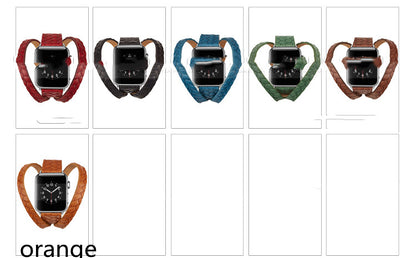 Leder Armbanduhr mit Blattmuster – Vintage-Design & atmungsaktives Band