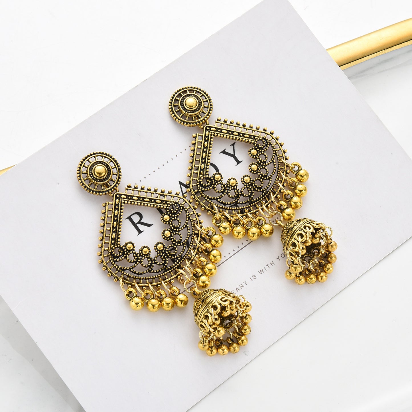 Glocken Quasten Ohrringe – Vintage Diamant Ohrhänger
