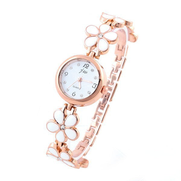 Fünfblättriges Kleeblatt Quarz Armbanduhr – Glücksbringer-Uhr für Damen