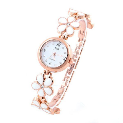Fünfblättriges Kleeblatt Quarz Armbanduhr – Glücksbringer-Uhr für Damen
