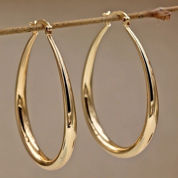 Geometrische Ovale Ohrringe – Moderne Damen Ohrringe
