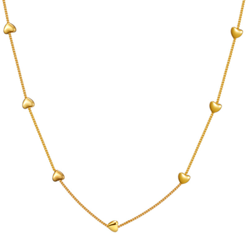 Elegante Titanstahl Halskette mit Herz & Armband Set