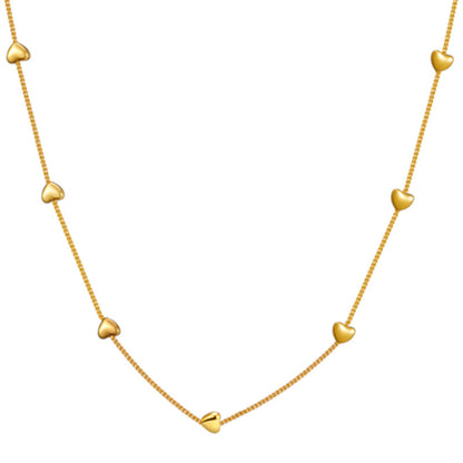 Elegante Titanstahl Halskette mit Herz & Armband Set