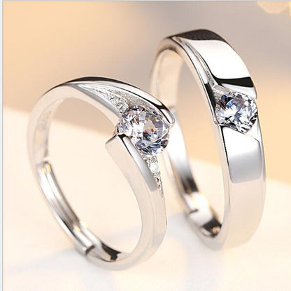 925 Sterling Silber Paarringe mit Zirkonia – Verlobungsringe für Paare & Partner