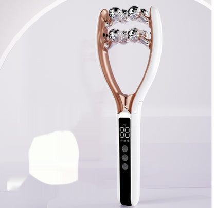 EMS V-Roller Gesichtsmassagegerät – Face Lifting mit Mikrostrom & Rot-Blau-Licht