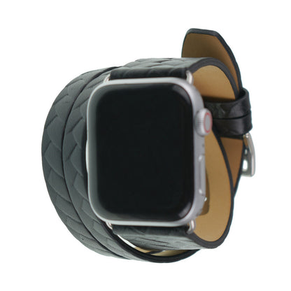 Leder Armbanduhr mit Blattmuster – Vintage-Design & atmungsaktives Band