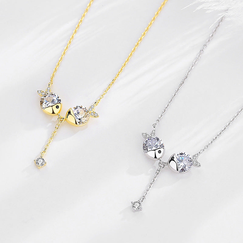 Zirkonia Halskette – Elegante Damen Halskette mit funkelnden Zirkonia-Steine