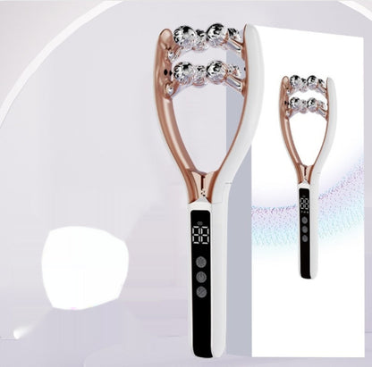 EMS V-Roller Gesichtsmassagegerät – Face Lifting mit Mikrostrom & Rot-Blau-Licht