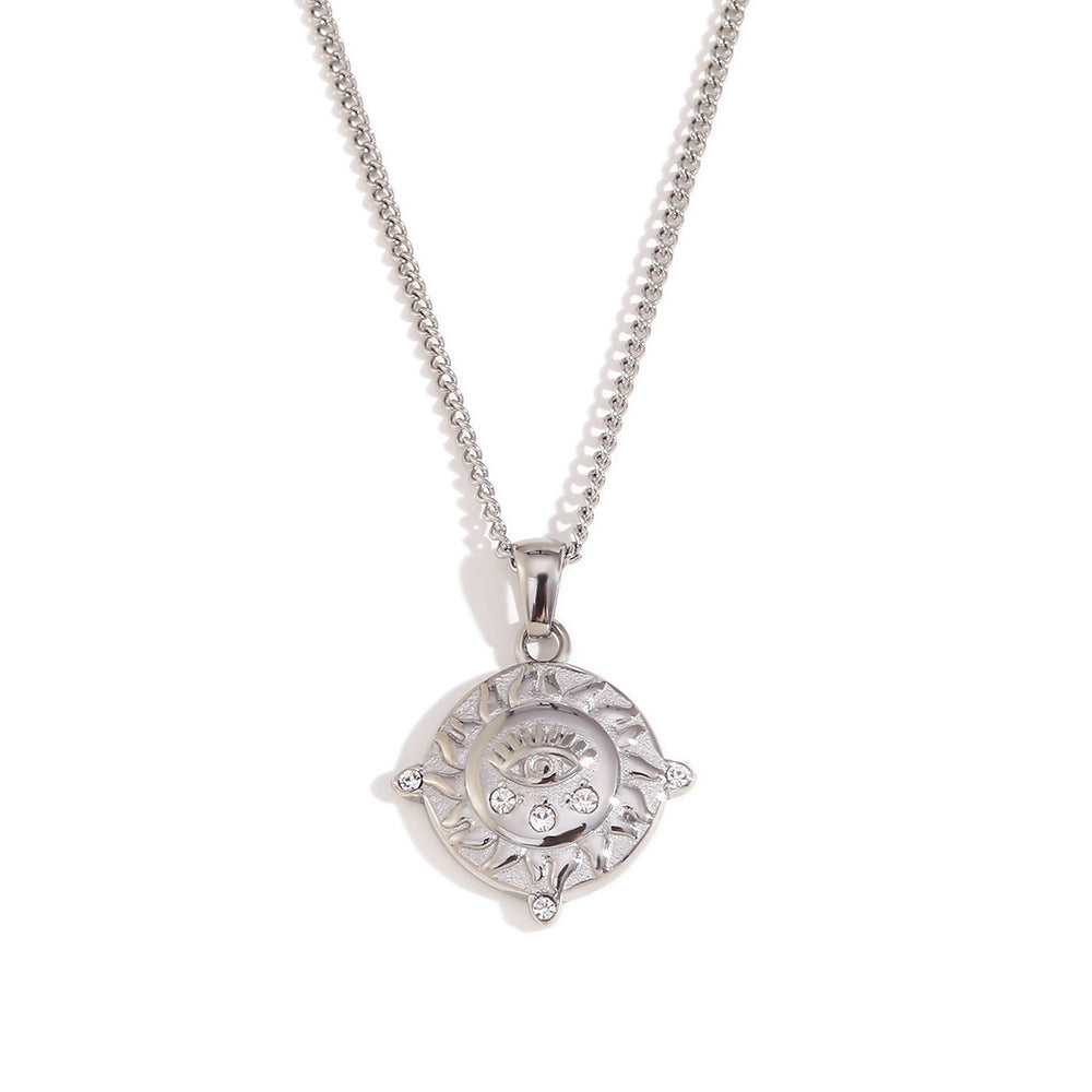 Elegante Retro Halskette Edelstahl 18K Vergoldet