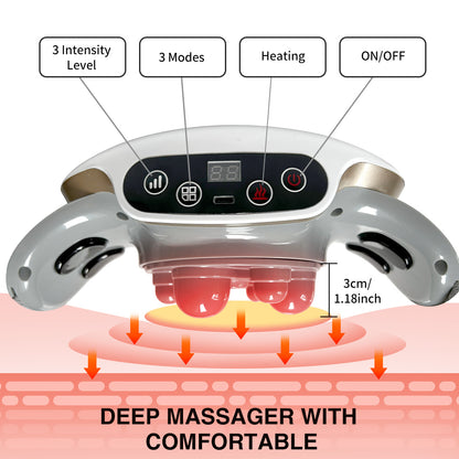 Automatisches Bauchmassagegerät - Vielseitig für Taille, Bauch, Rücken, Nacken und Beine - 3 Modi für Zuhause oder Büro