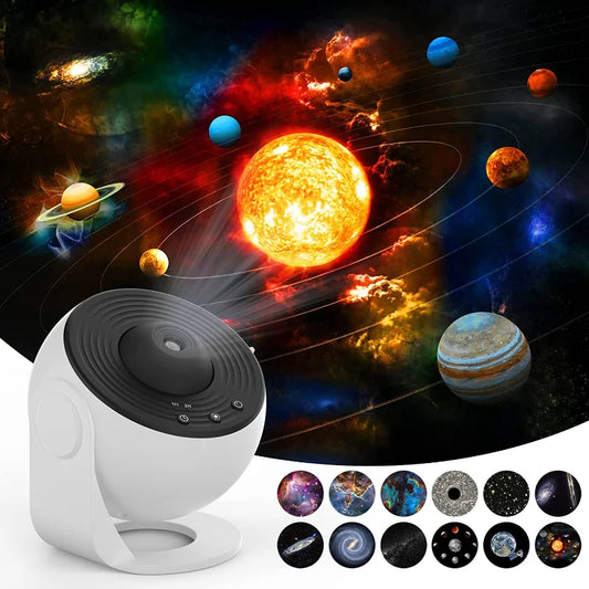 Nachtlicht Galaxy Projektor - 360° Drehbarer Sternenhimmel Planetarium Lampe für Kinderzimmer