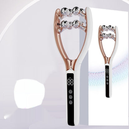 EMS V-Roller Gesichtsmassagegerät – Face Lifting mit Mikrostrom & Rot-Blau-Licht