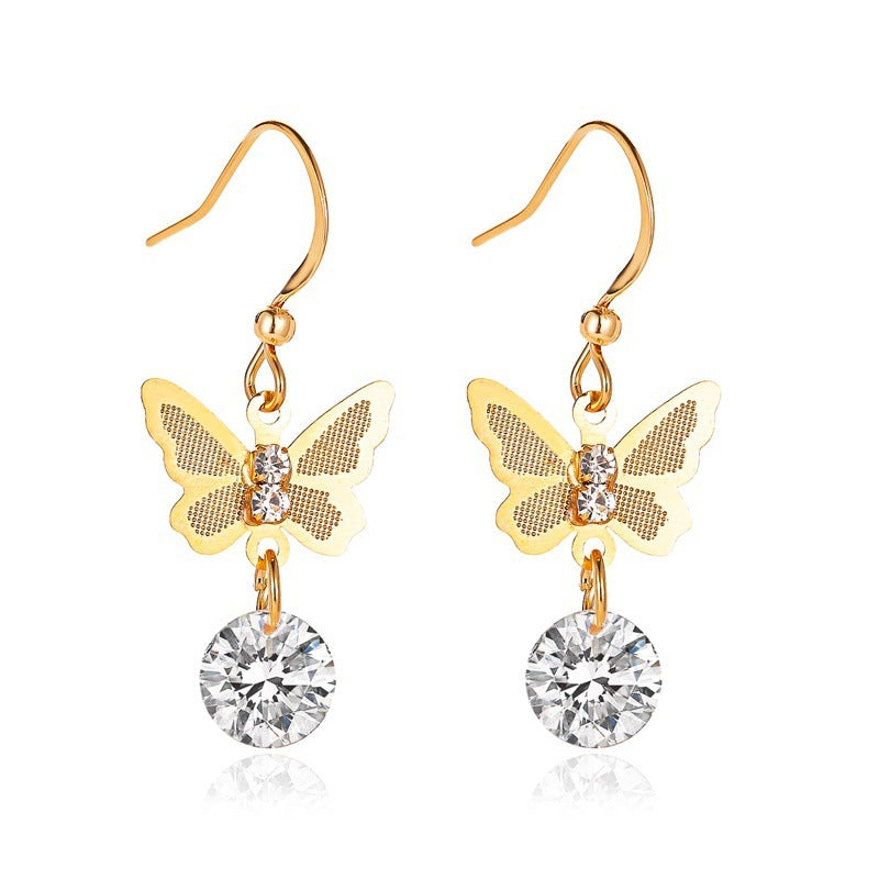 Kurze Zirkonia Ohrringe – Fashion Earrings Silber & Gold