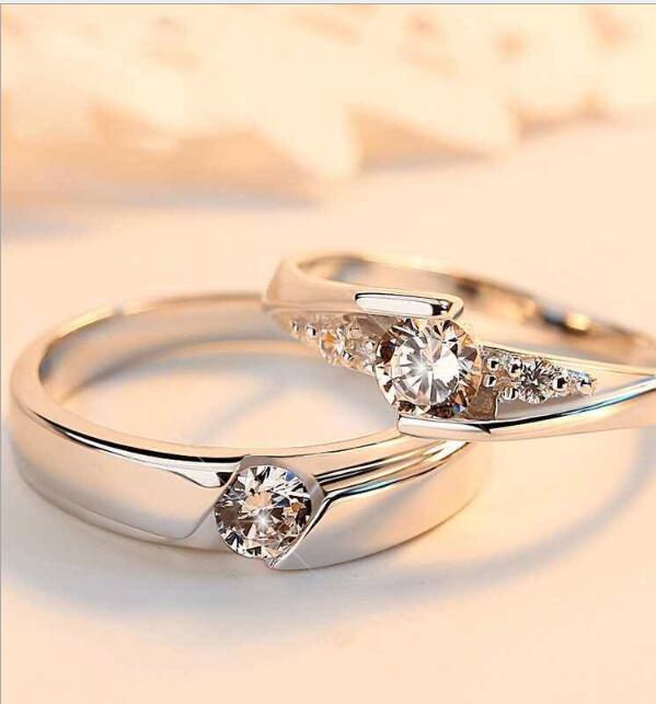925 Sterling Silber Paarringe mit Zirkonia – Verlobungsringe für Paare & Partner