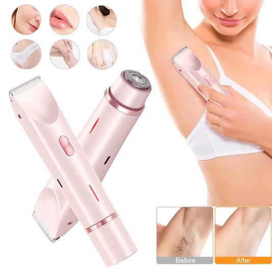 2-in-1 Damen Rasierer elektrisch – Nass & Trocken für Körper & Intimbereich