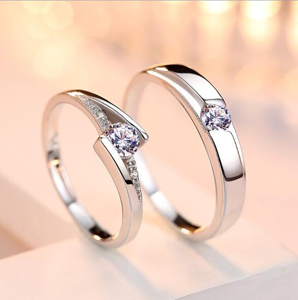 925 Sterling Silber Paarringe mit Zirkonia – Verlobungsringe für Paare & Partner