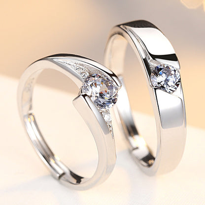 925 Sterling Silber Paarringe mit Zirkonia – Verlobungsringe für Paare & Partner