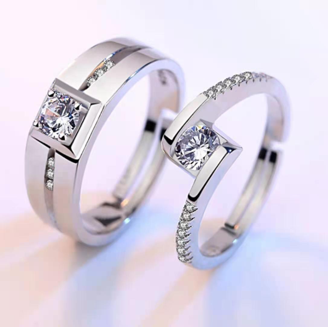 Herz-Paarringe aus Kupfer – Verstellbare Tail Rings für Paare