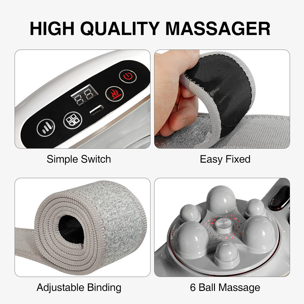 Automatisches Bauchmassagegerät - Vielseitig für Taille, Bauch, Rücken, Nacken und Beine - 3 Modi für Zuhause oder Büro