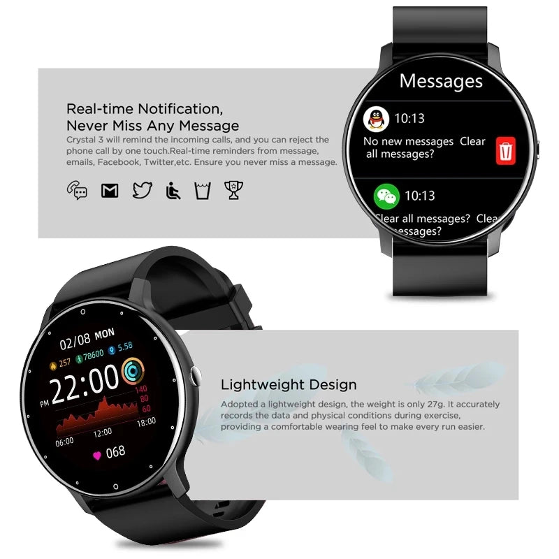 LIGE Smart Watch – Damen & Herren | Fitness, Herzfrequenz, Wasserdicht