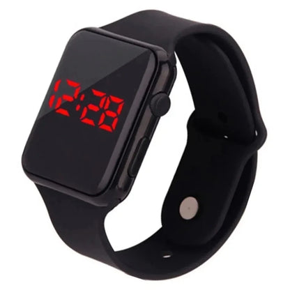 LED Sport Digitaluhr – Unisex Fashion Armbanduhr Schwarz