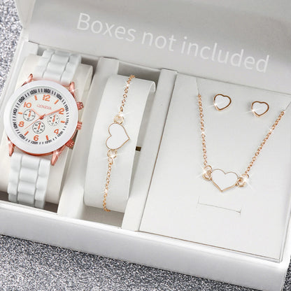 Damen Uhren-Set – Quarzuhr mit Schmuck | Armband & Kette | Geschenkset
