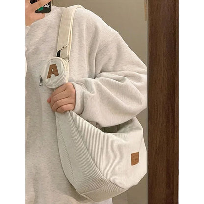 Corduroy Dumpling Bag – Damen Crossbody Schultertasche