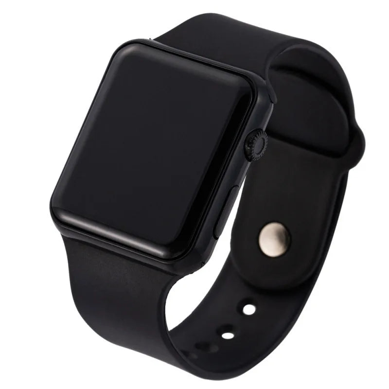 LED Sport Digitaluhr – Unisex Fashion Armbanduhr Schwarz
