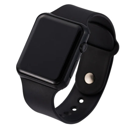 LED Sport Digitaluhr – Unisex Fashion Armbanduhr Schwarz