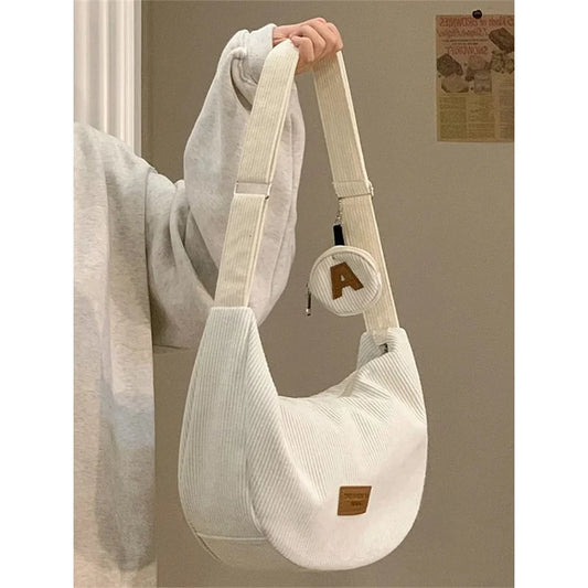 Corduroy Dumpling Bag – Damen Crossbody Schultertasche