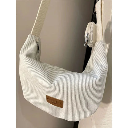 Corduroy Dumpling Bag – Damen Crossbody Schultertasche