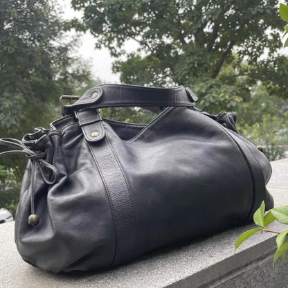 Boston Bag – Damen Crossbody Handtasche Schwarz