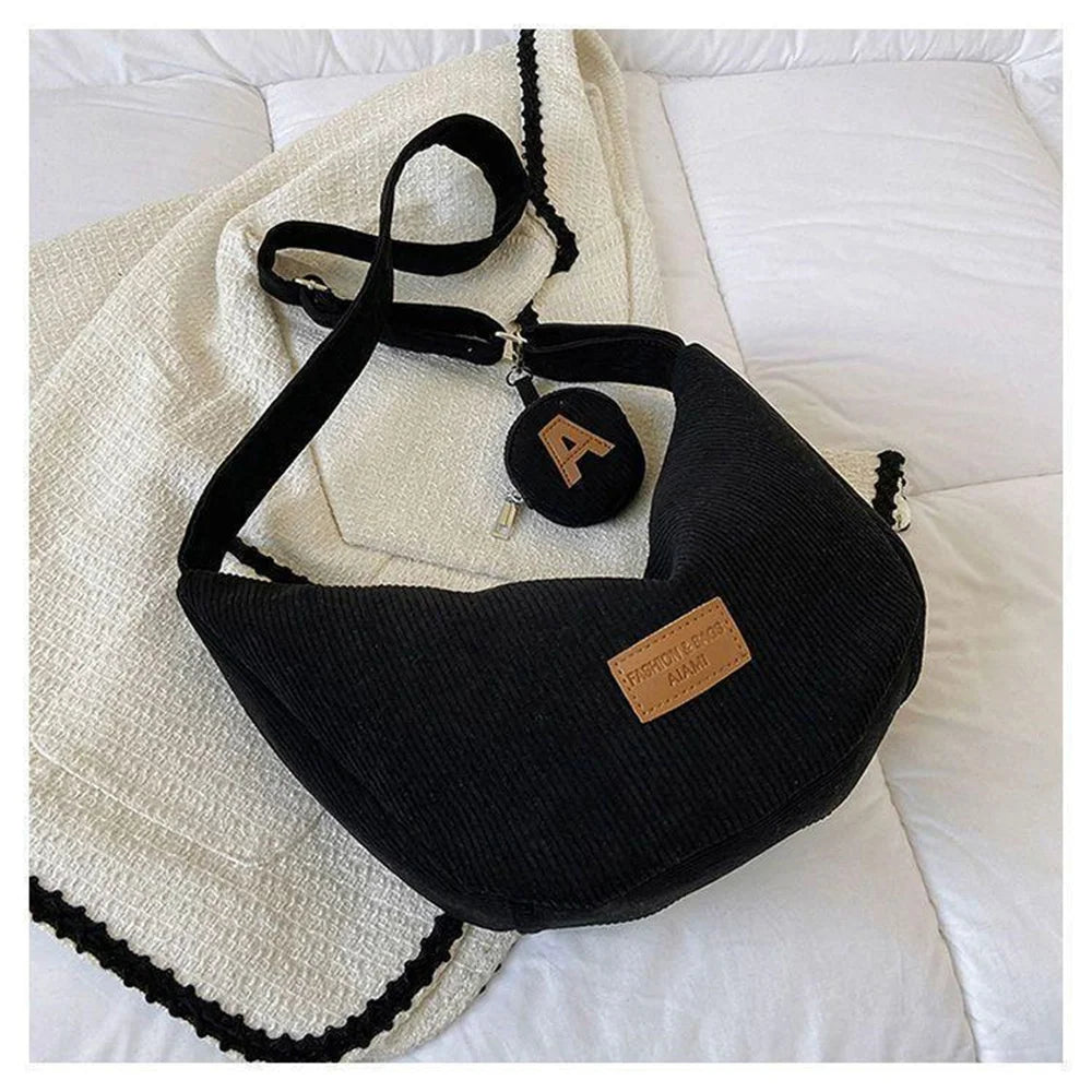 Corduroy Dumpling Bag – Damen Crossbody Schultertasche