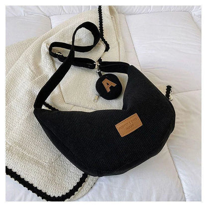 Corduroy Dumpling Bag – Damen Crossbody Schultertasche