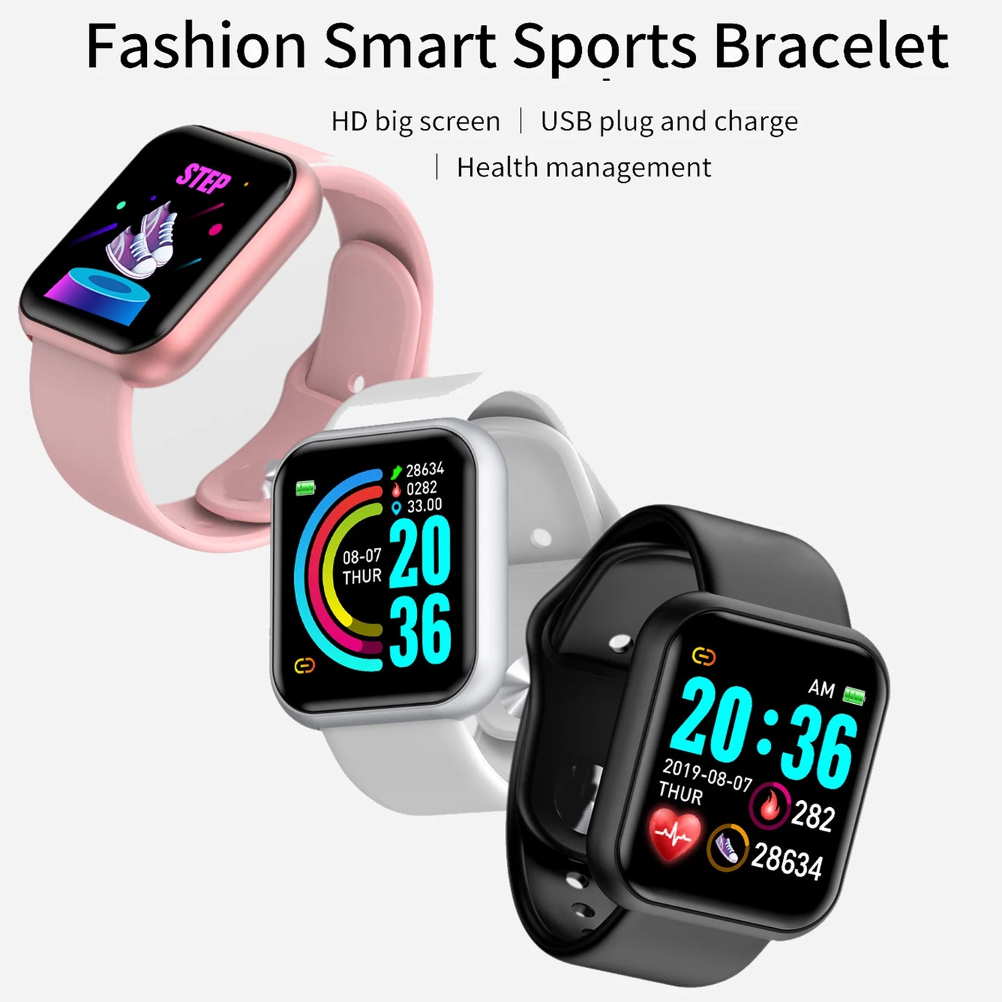 Smart Watch Bluetooth – Damen & Herren | Fitness, Musik, Schlafmonitor