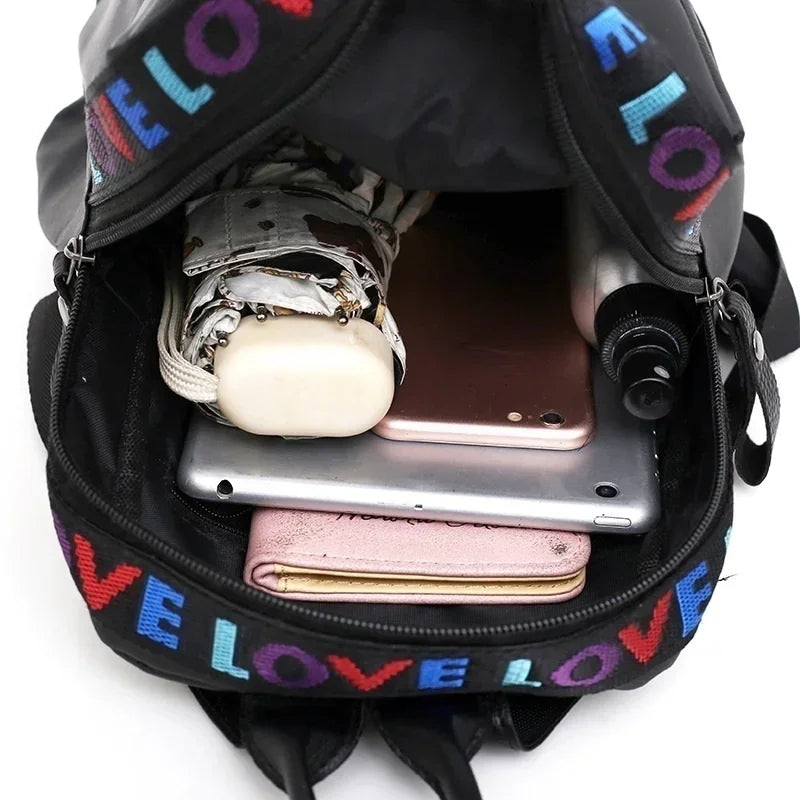 Fashion Rucksack Damen – Casual Schulterrucksack LOVE