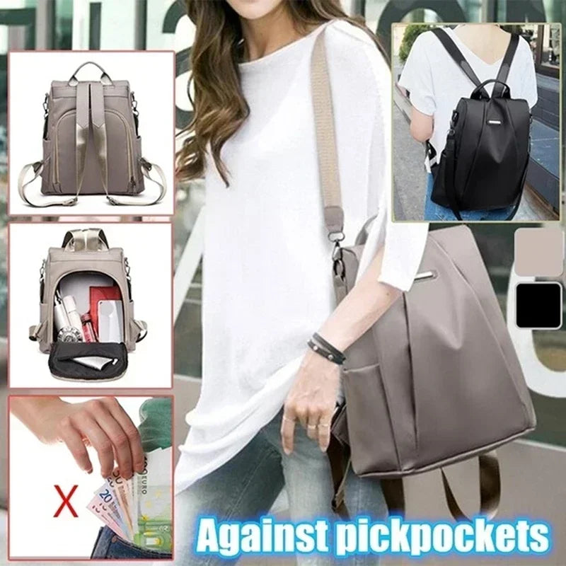Anti-Diebstahl Rucksack Damen – Luxury Oxford Schulterrucksack