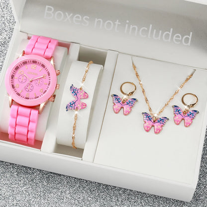 Damen Uhren-Set – Quarzuhr mit Schmuck | Armband & Kette | Geschenkset