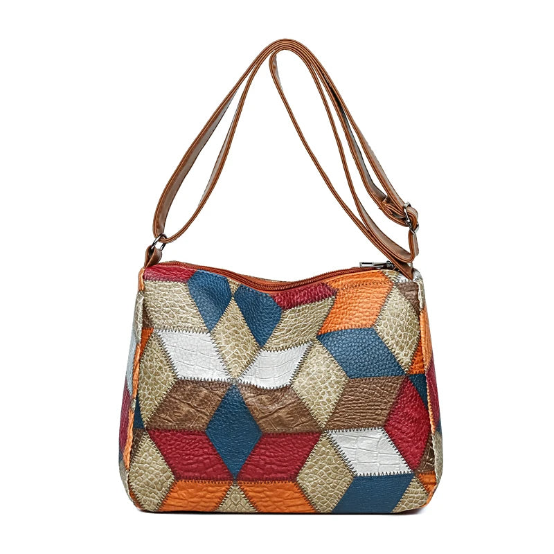 Bunte Crossbody Tasche – Damen Umhängetasche Geometric