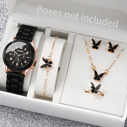 Damen Uhren-Set – Quarzuhr mit Schmuck | Armband & Kette | Geschenkset