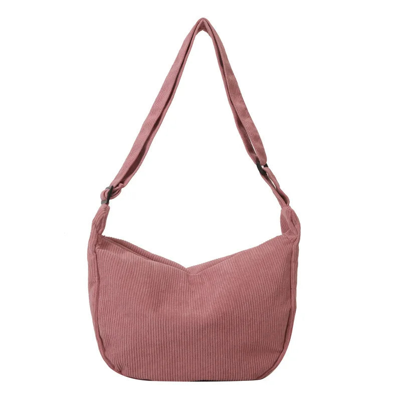 Corduroy Crossbody Bag – Damen Schultertasche