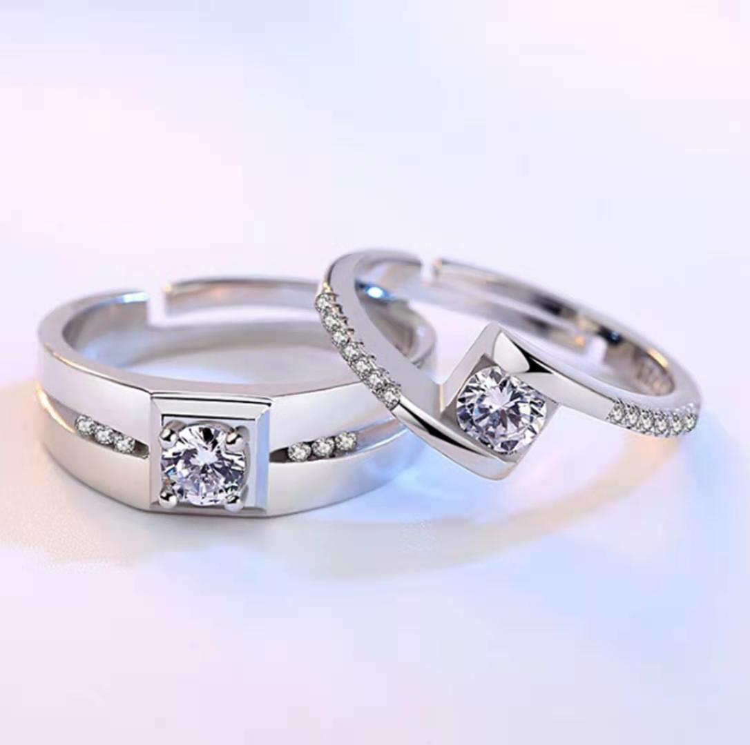Herz-Paarringe aus Kupfer – Verstellbare Tail Rings für Paare