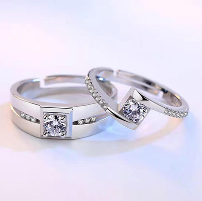 Herz-Paarringe aus Kupfer – Verstellbare Tail Rings für Paare