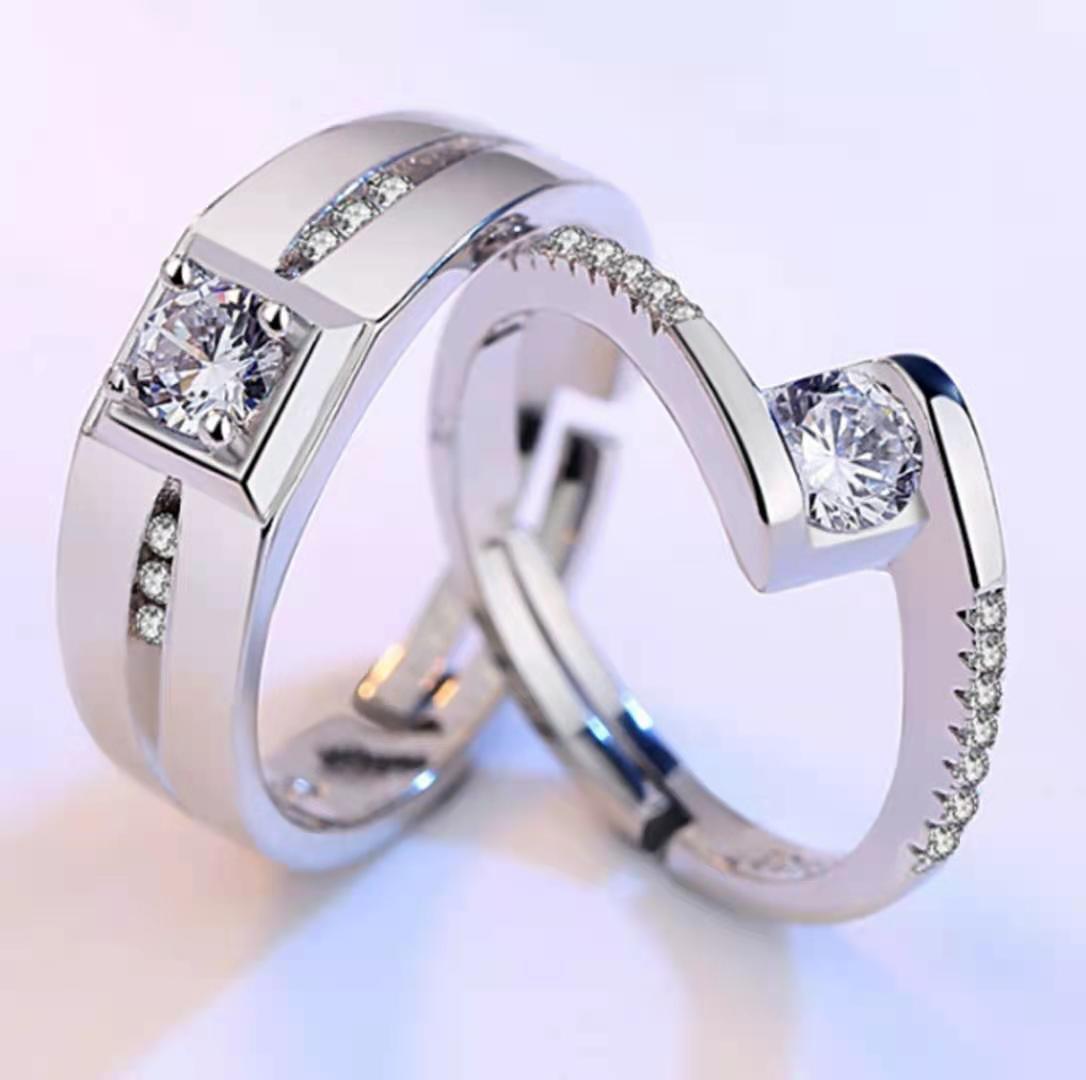 Herz-Paarringe aus Kupfer – Verstellbare Tail Rings für Paare