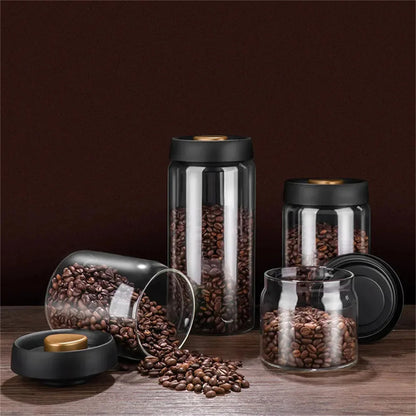 Vakuum-Glasbehälter-Set für Kaffee & Lebensmittel