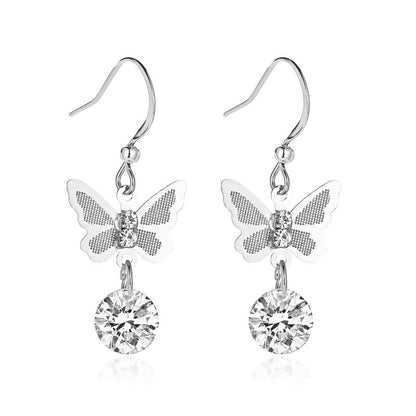 Kurze Zirkonia Ohrringe – Fashion Earrings Silber & Gold