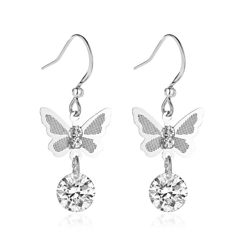 Kurze Zirkonia Ohrringe – Fashion Earrings Silber & Gold