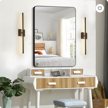 28" LED Wandleuchten 2er-Set - Minimalistisch in Schwarz Matt für Wohnzimmer, Schlafzimmer & Flur