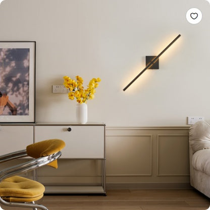 28" LED Wandleuchten 2er-Set - Minimalistisch in Schwarz Matt für Wohnzimmer, Schlafzimmer & Flur